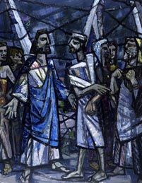 真作保証】 田中忠雄 「エッケ・ホモ 此の人を見よ」 油彩画 キリスト