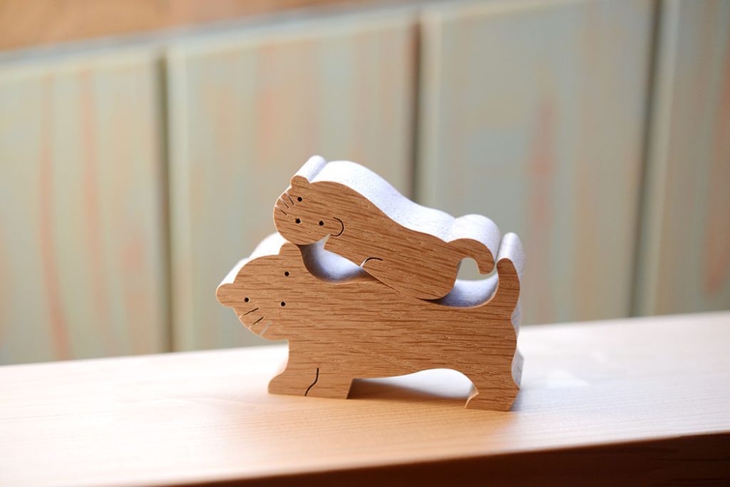 組み木の動物たち 十二支Lサイコロ／小黒三郎／U・PLAN 組み木の遊び方