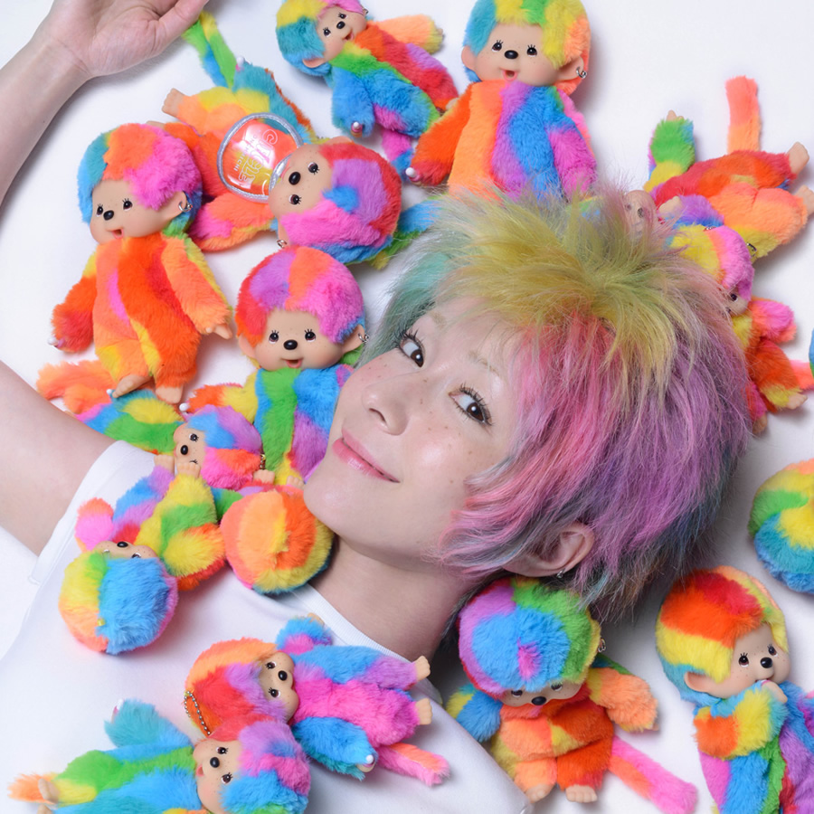 モンチッチ×木村カエラ カエチッチ カラフルレインボー キーチェーン