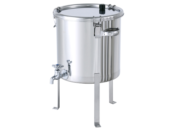 CTH-W-AIB-FL】蛇口付密閉容器 空気抜・平鋼脚付(CTH-W-AIB-FL-18