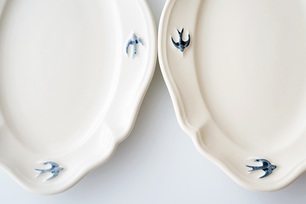 Sabino France サビノ オパルセント ツバメ プレート 直径12㎝ STUDIO