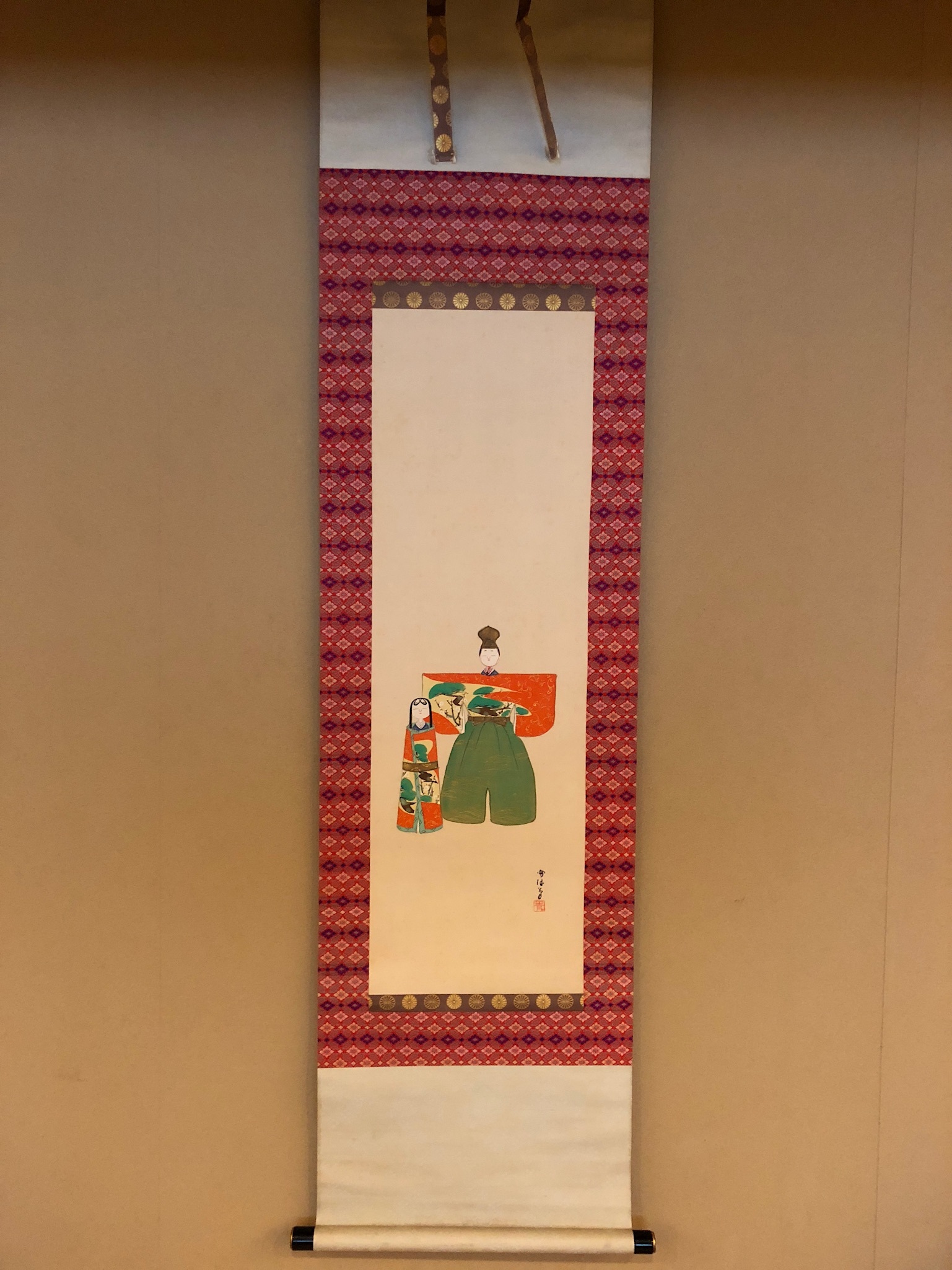 永田春水【花鳥図】紙本 共箱 掛軸（荒木寛畝・寺崎広業・結城素明