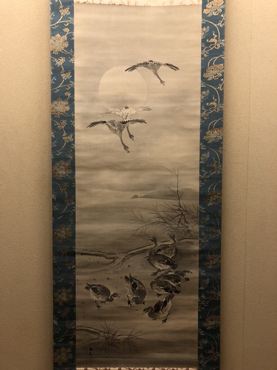 谷文晁 月下群雁図｜古美術・掛け軸の販売・買取・鑑定-松本松栄堂