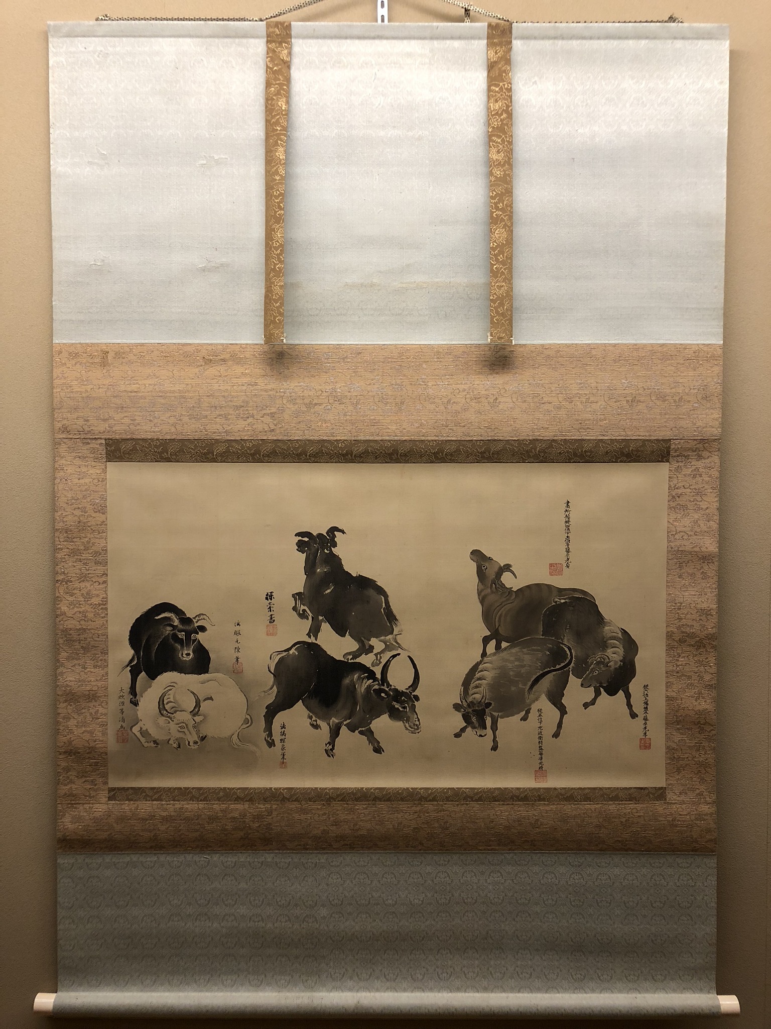 土佐光孚 牛図合作｜古美術・掛け軸の販売・買取・鑑定-松本松栄堂