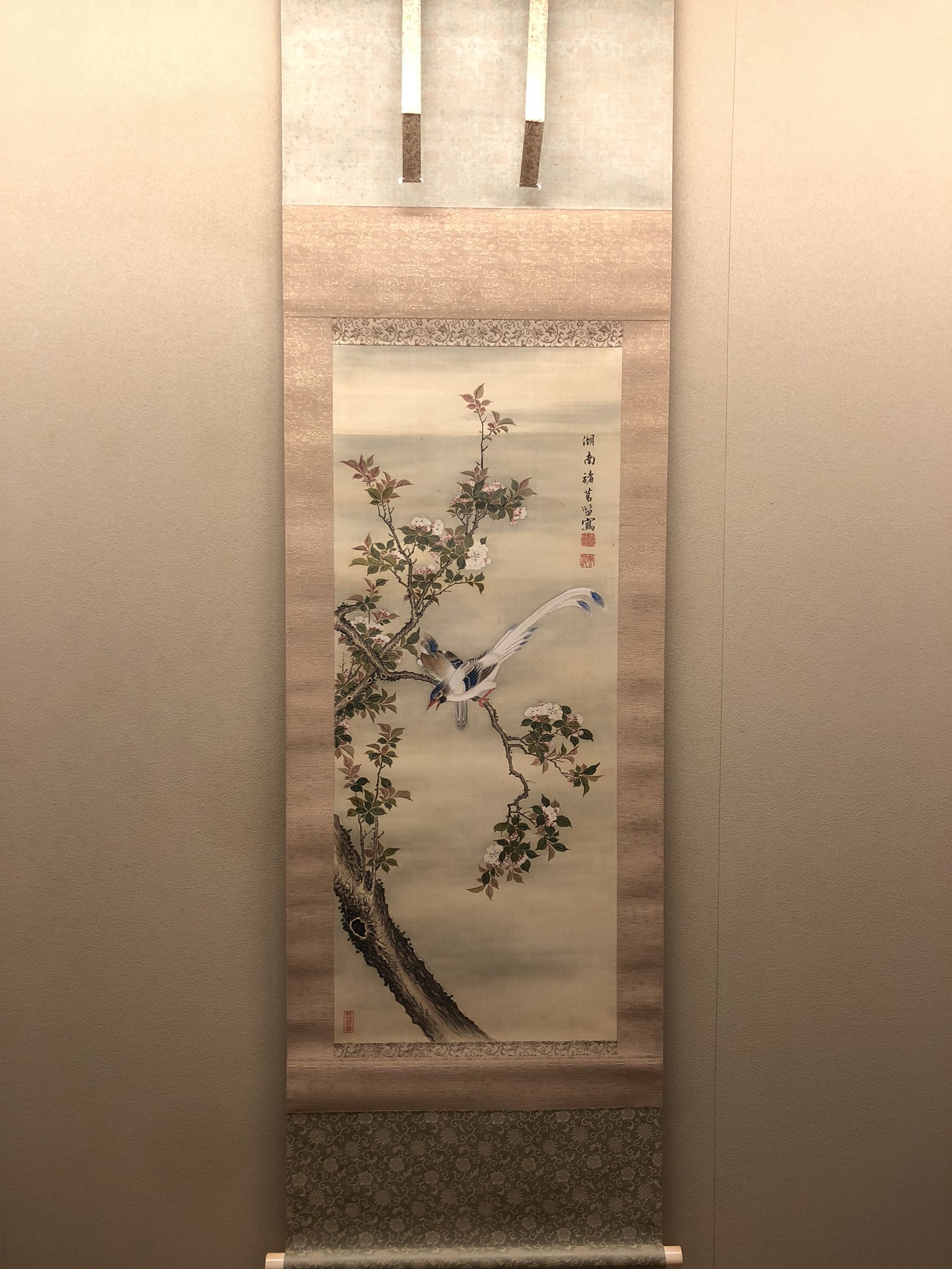 掛け軸 竹と雀 骨董品 古美術 美術品 掛け軸 竹と雀 骨董品