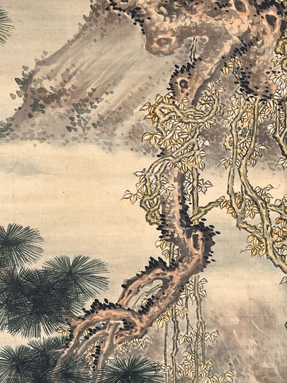 諸葛監 松上双鶴図｜古美術・掛け軸の販売・買取・鑑定-松本松栄堂