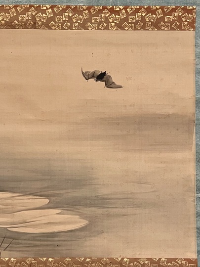 塩川文麟 水月蝙蝠図｜古美術・掛け軸の販売・買取・鑑定-松本松栄堂