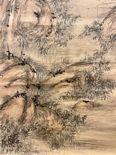 富岡鉄斎 淡彩山水図｜古美術・掛け軸の販売・買取・鑑定-松本松栄堂