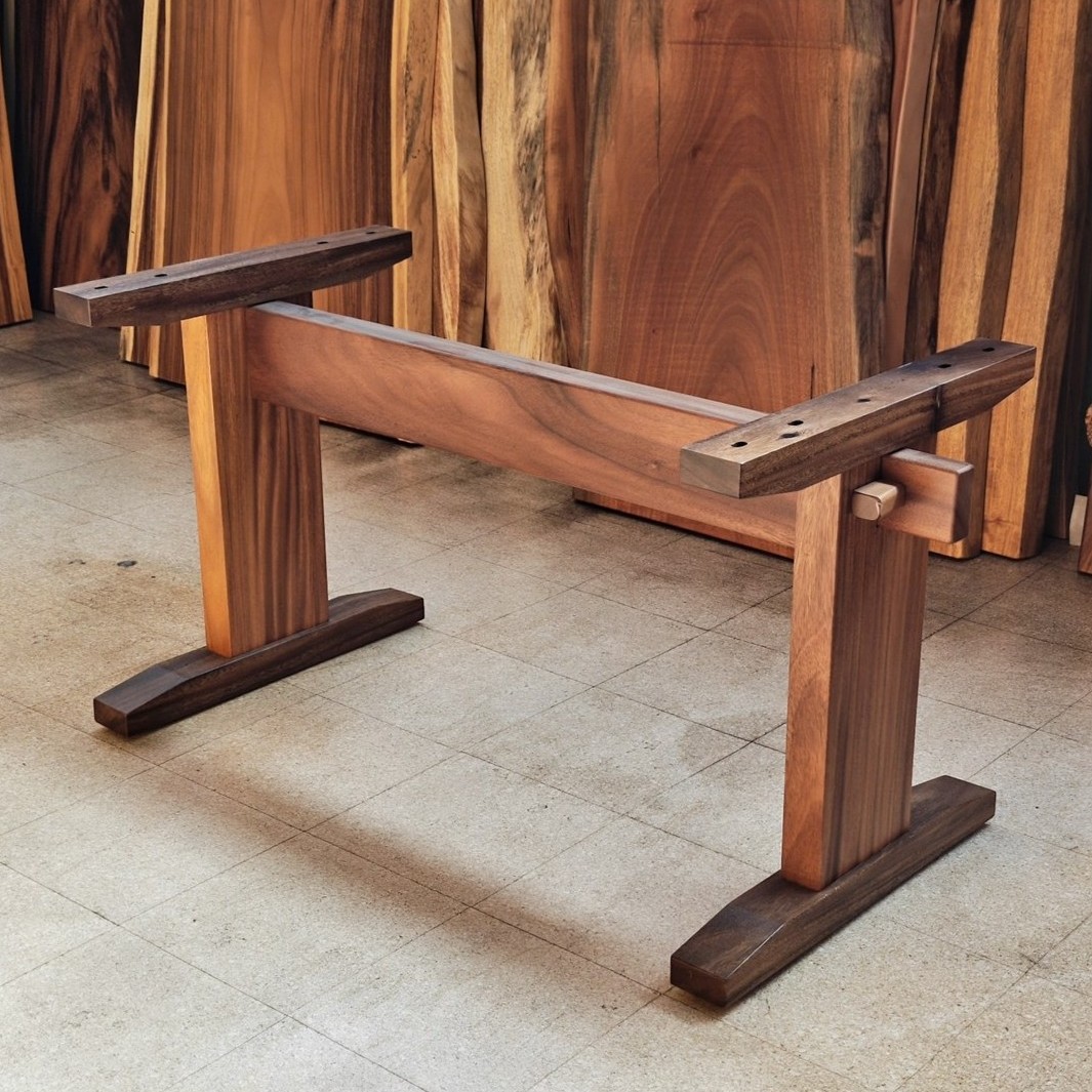 一枚板テーブル 幅53cm ゴールド色アイアン脚 サイドテーブル 無垢材