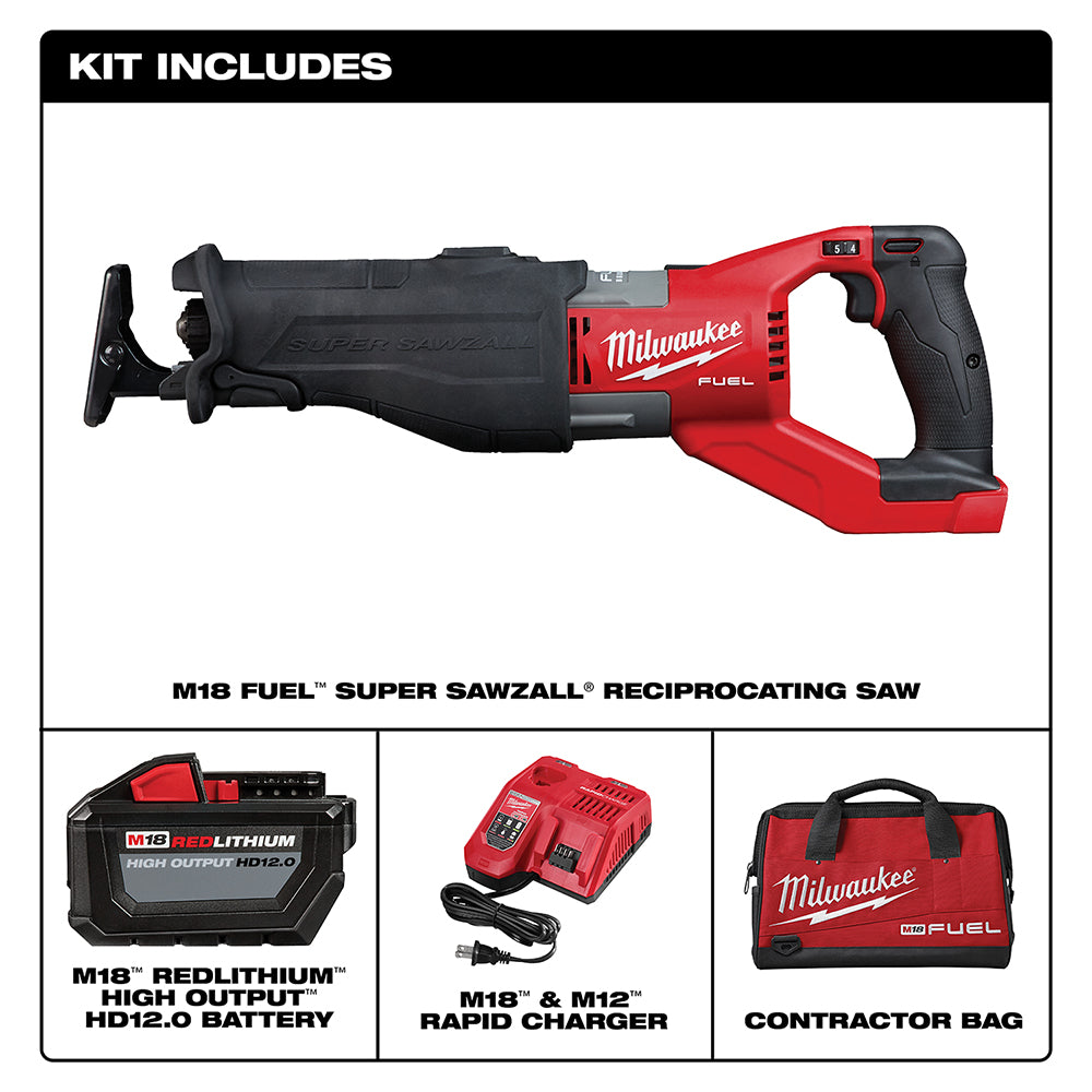Milwaukee 2722-21HD M18 FUEL 18V 1-1/4-Inch SAWZALL Reciprocating