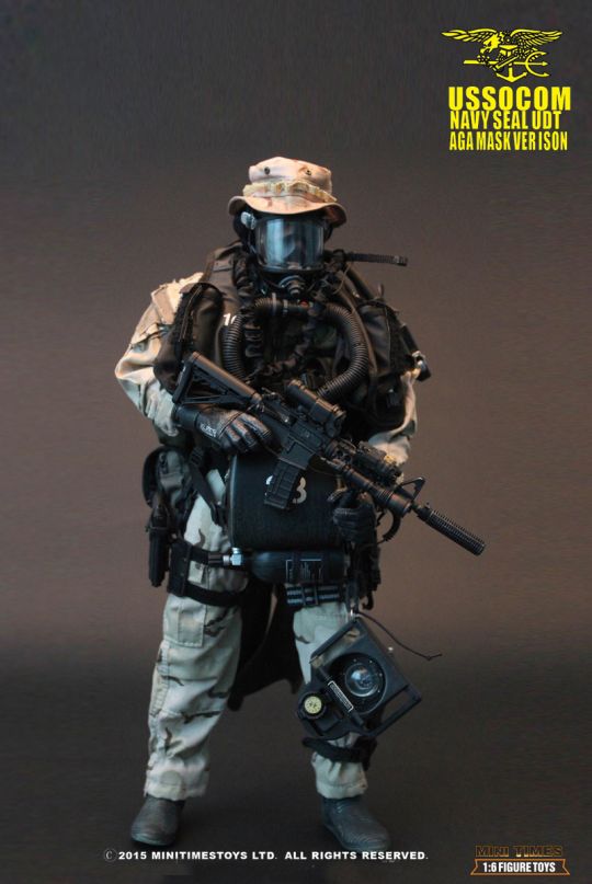 UDT USSOCOM Navy Seal UDT AGA (Mask Version) Mini Times - Machinegun