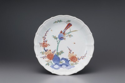 柿右衛門色絵花鳥文輪花皿 | 商品詳細 東洋古陶磁の前坂晴天堂