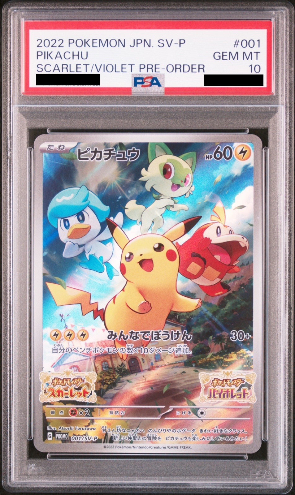 ポケモン ピカチュウ AR Vユニ プロモカード BGS金 ＝ PSA10 ポケモン