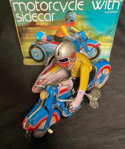 Main Street Toys - Wind Up Tin Chinese Motorcycle With Sidecar