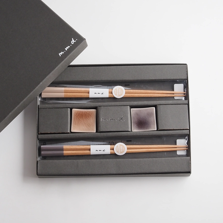 六角箸 + 箸置きセット / marriage colors line / ギフトボックス