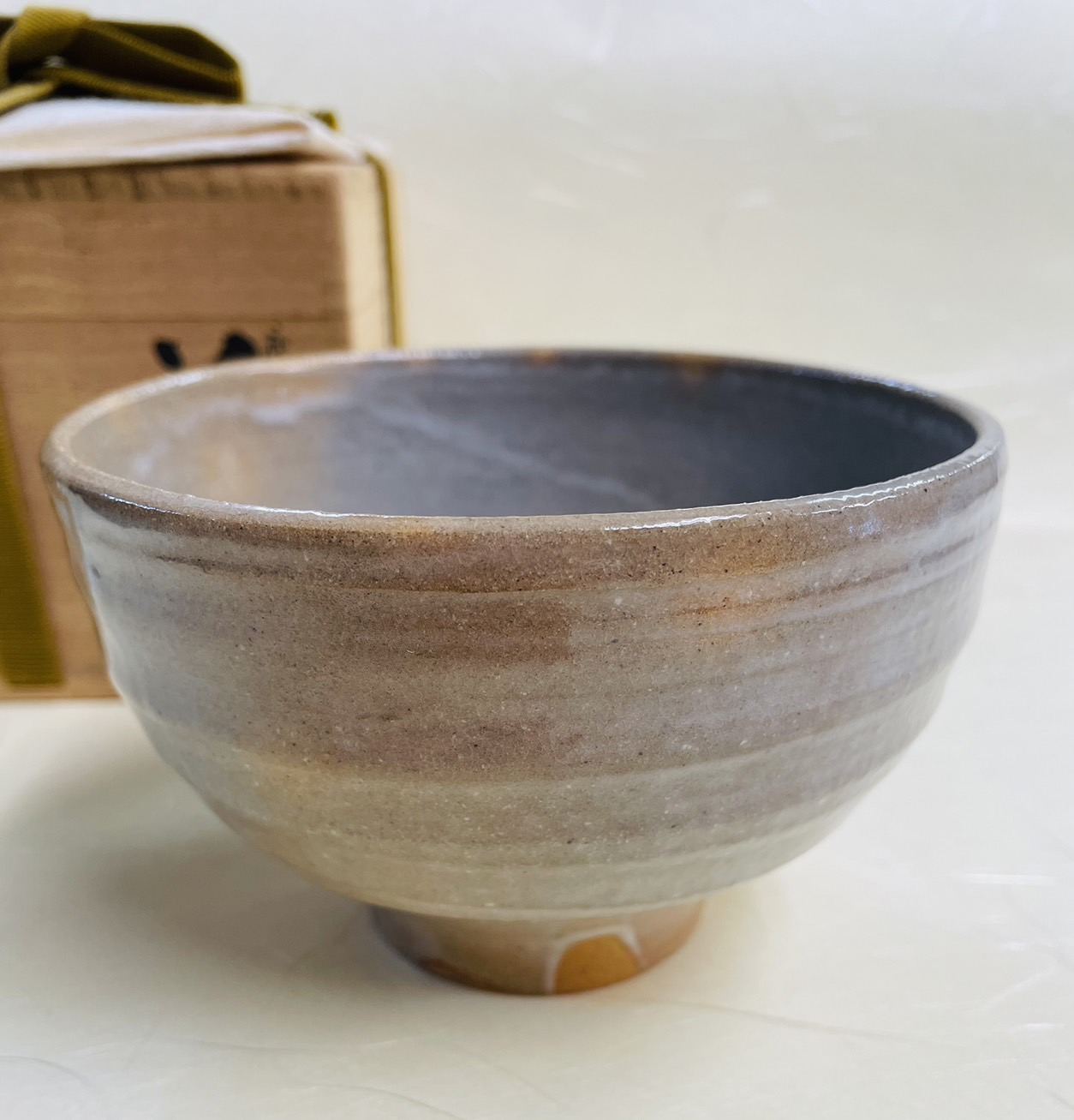 茶道具 朝日呉器茶碗 74代朝日豊斎 朝日焼平茶碗 舟引（