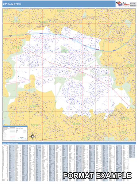 95976 ZIP+4 Wall Map Basic Style by MarketMAPS - MapSales