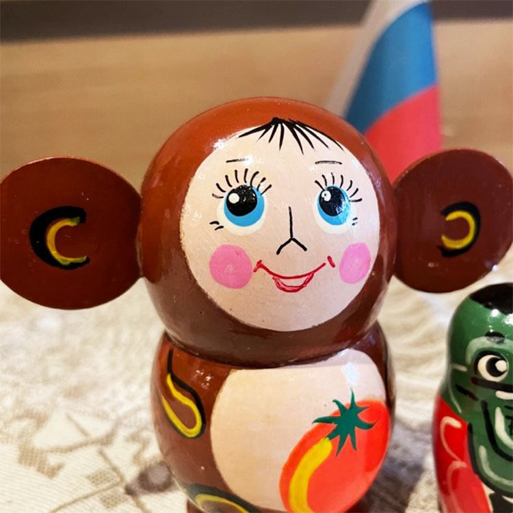 チェブラーシカ オレンジ木箱入り チェブラーシカ オレンジ木箱入り