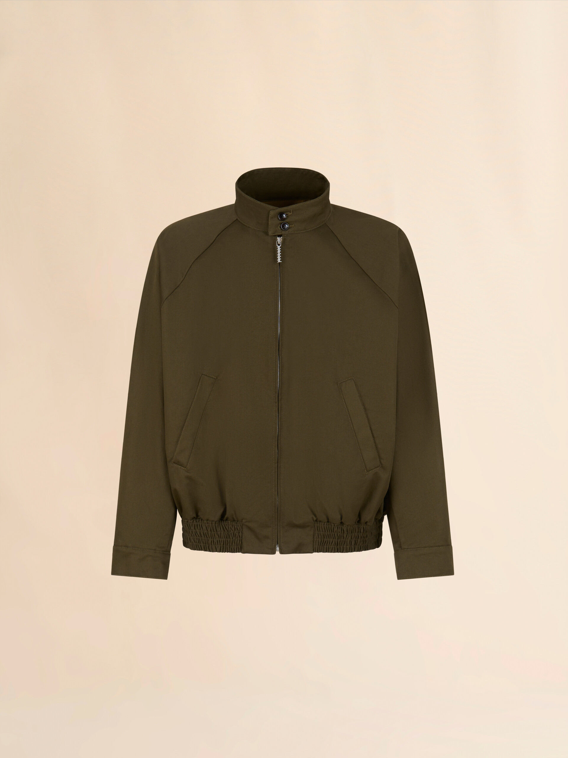 Deep green organic gabardine bomber jacket | Marni
