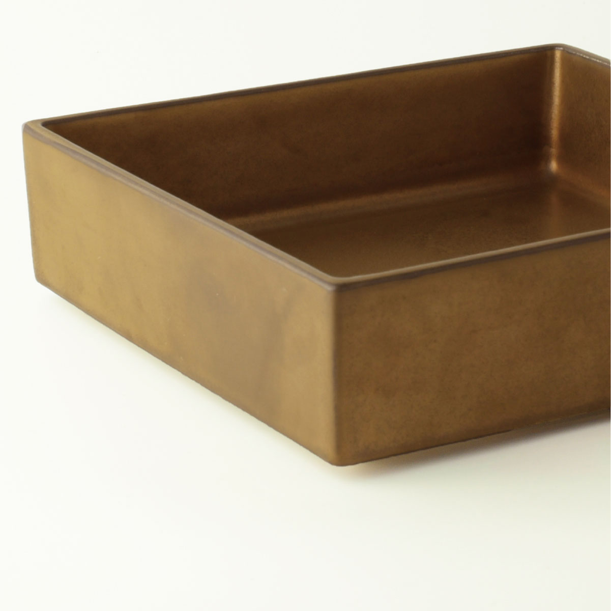 NEW ITEM :: ソブル6寸正角鉢（ブロンズ） - マルミツウェブストア