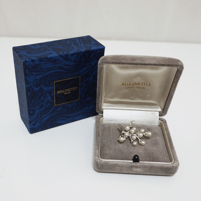 マルコウ買取！！MIKIMOTOミキモト幸福の木ブローチPB-357Sシルバーお