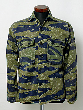 ベトナム戦 タイガーストライプ・カモ野戦シャツ/TO 78/A-M/実物・極上