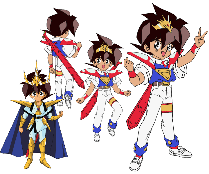 セル画 背景付き 魔神英雄伝ワタル 戦部ワタル 虎王 海火子