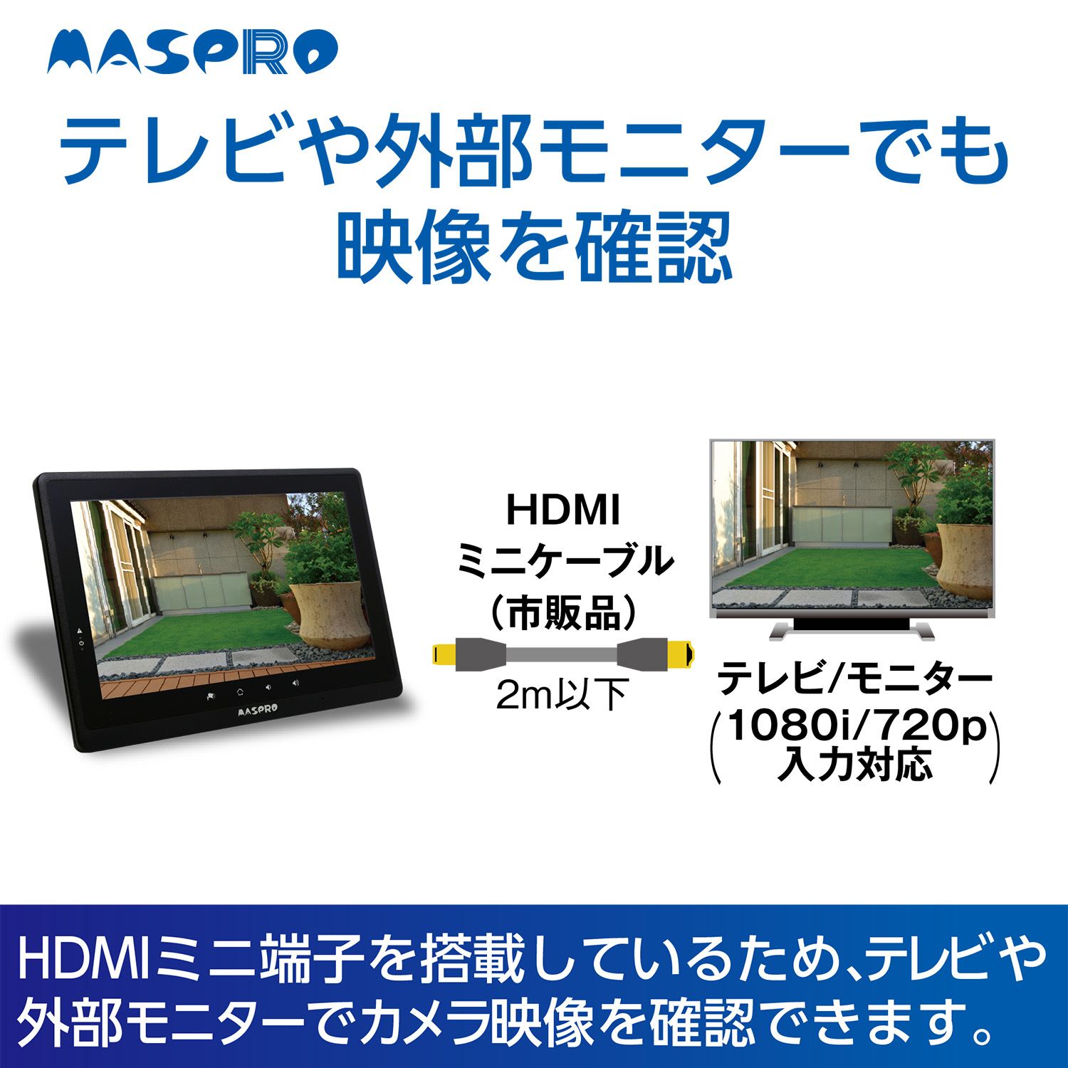 MAS PRO ワイヤレスカメラ（モニターー＆ワイヤレスHDカメラセット
