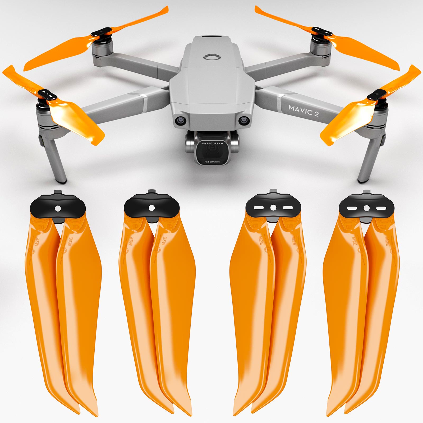 DJI Mavic 2 STEALTH Low-Noise Propellers - x4 ORANGE - Master Airscrew