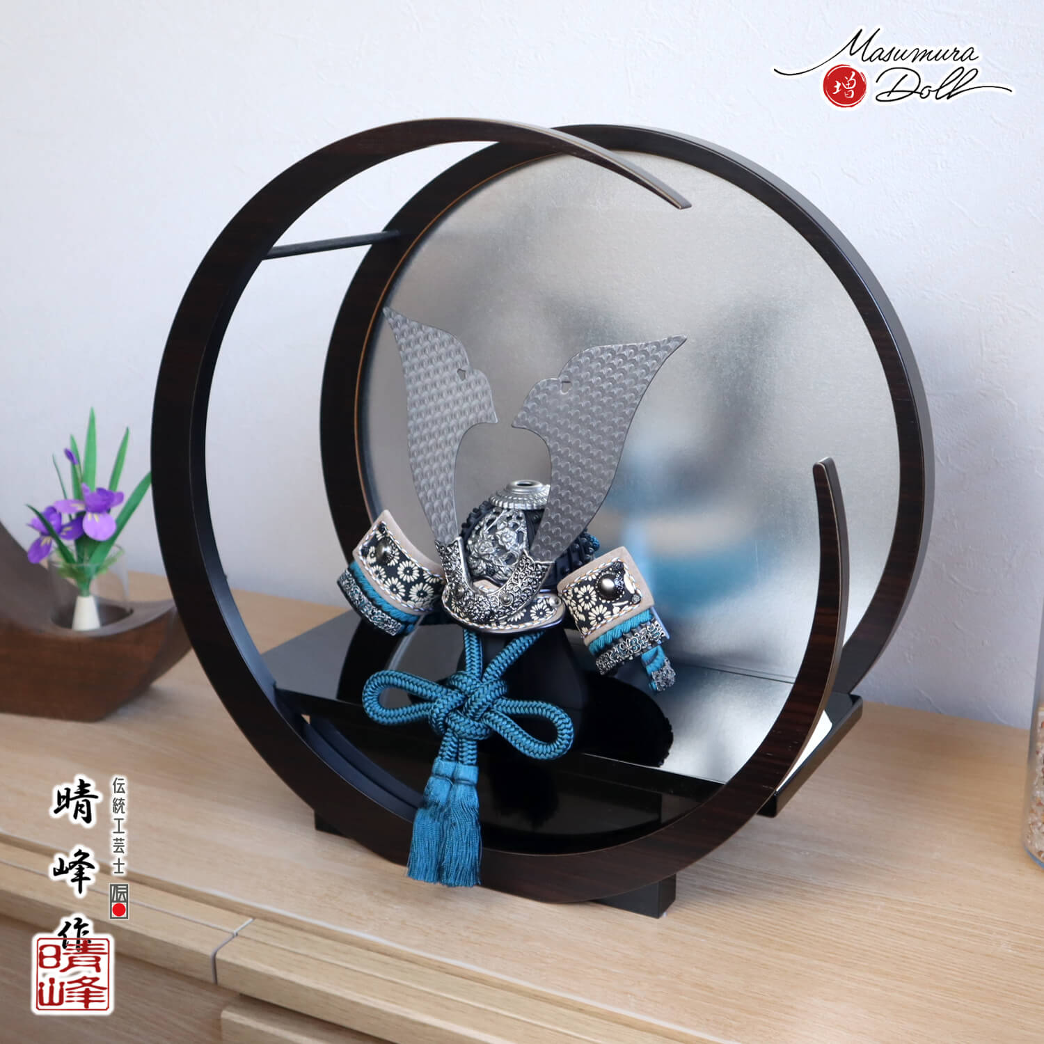 選べる2種類【最新作】 壁掛け対応 -Tsuki- 月 プレミアム 飾り台 黒檀