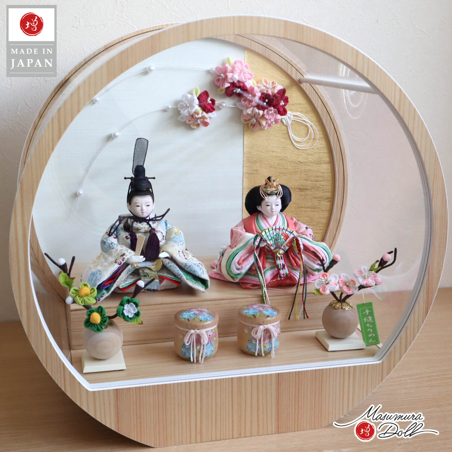 三味線本体 木製 花柄装飾 ケース付き 三味線本体 花柄装飾 ケース付き