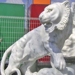 天然大理石彫刻 トラ 【寅・虎・トラ】の置物