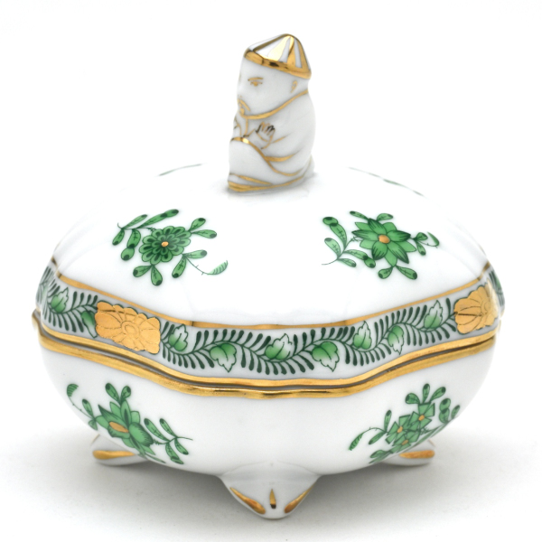 Herendすかしボンボン入れ ヘレンドハート型透かしボンボン入れハンド