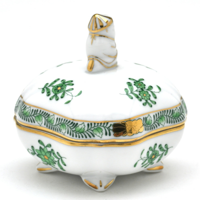 ヘレンド(Herend) ボンボン入れ(高さ:7.8cm)マンダリン飾り アポニー