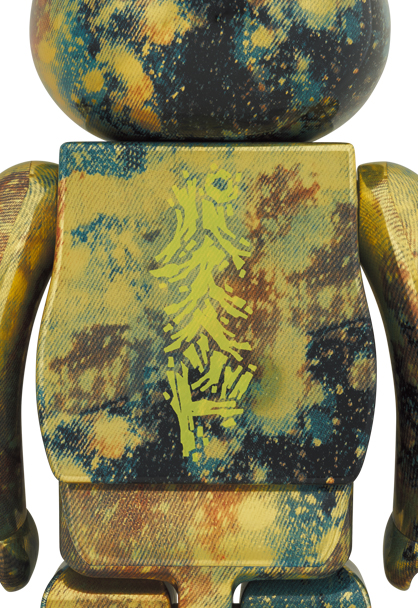 MEDICOM TOY - BE@RBRICK PUSHEAD #5 GOLD 1000％