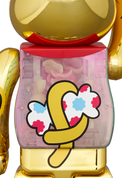 MEDICOM TOY - BE@RBRICK 招き猫 ペコちゃん 金メッキ 蓄光ミルキー