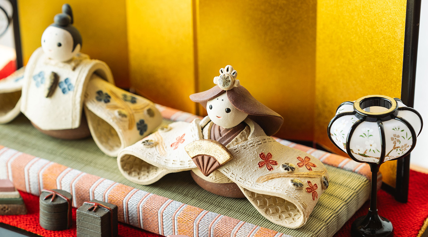 高級 九谷焼 立雛人形 良品です 高級 九谷焼 立雛人形 良品です 九谷焼