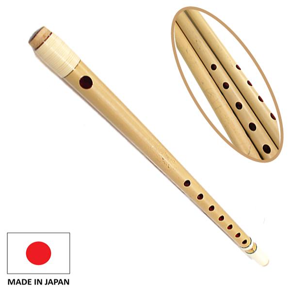 篠笛 古典調 7穴 四本調子 天地胴巻き 燻風仕上げ 篠笛 古典調 7