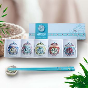 プラナカンカムチェン箸置き、プラナカン陶器、シンガポールギフト