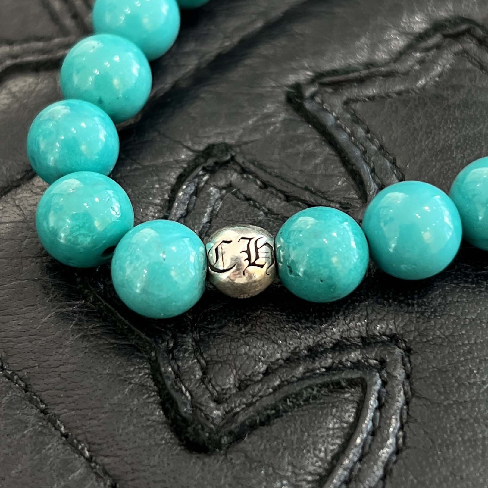 CHROME HEARTS クロムハーツ 8mm ターコイズ ブレスレット CHROME