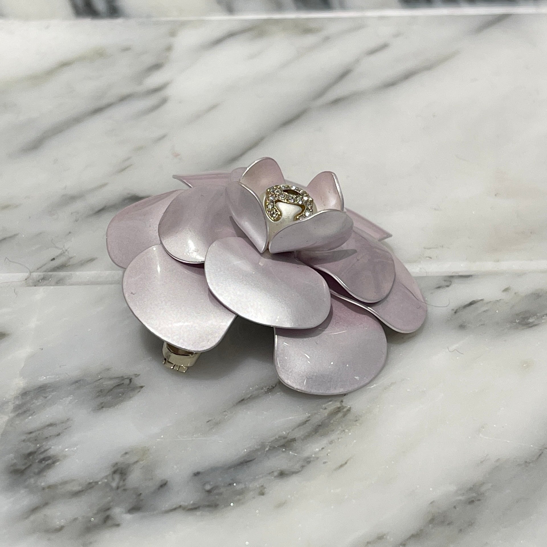 CHANEL シャネル ヴィンテージ カメリアブローチ ゴールドカラー レア