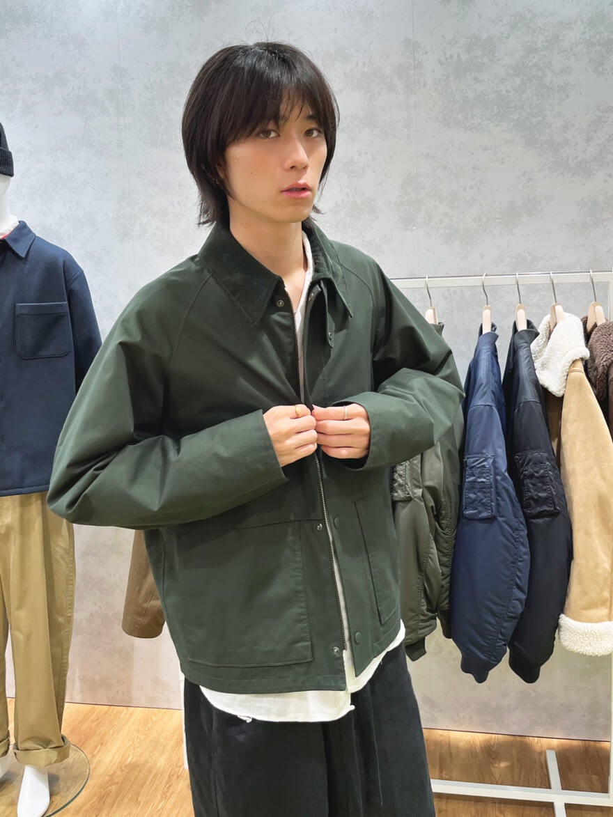 UNIQLO U】ユーティリティショートブルゾン olive ユニクロU パフ