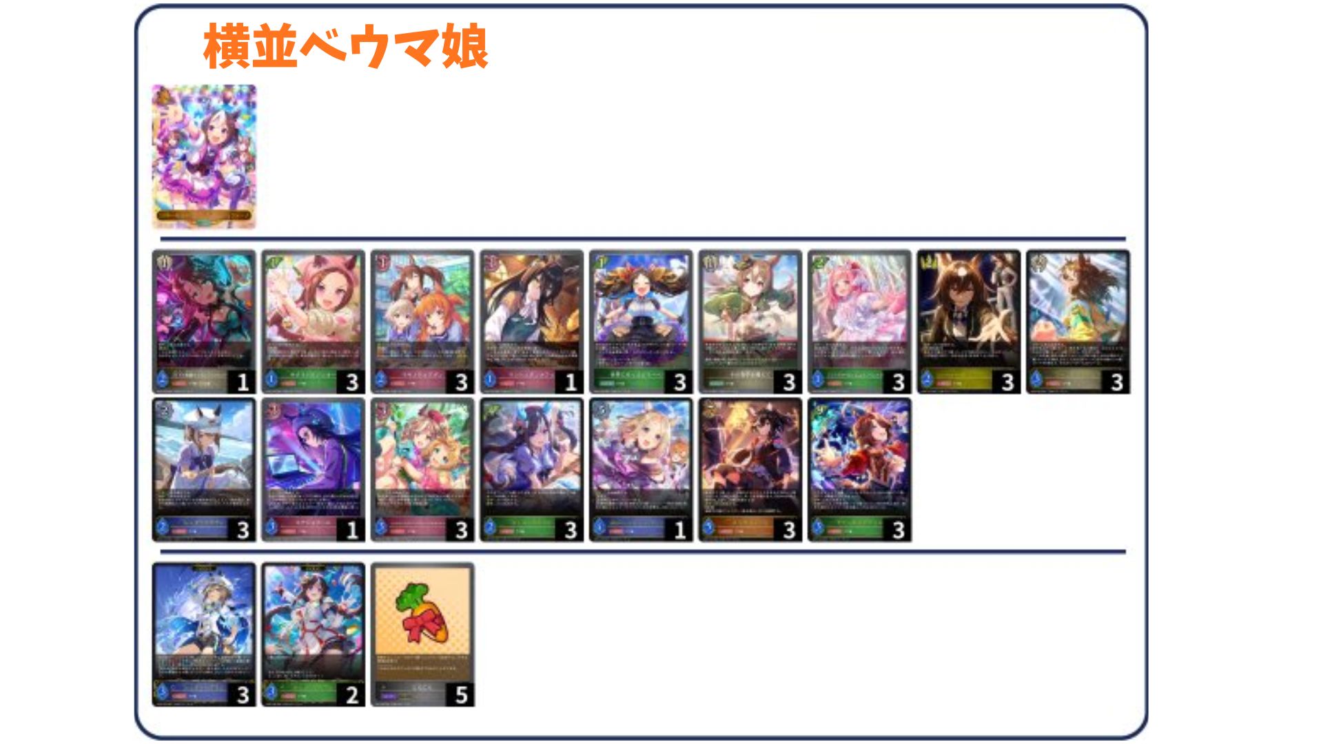 デッキ販売】横並べウマ娘 販売ページ｜シャドバ通販｜高価買取も実施