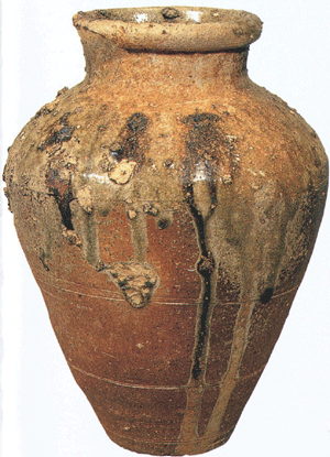 越前自然釉大甕壺