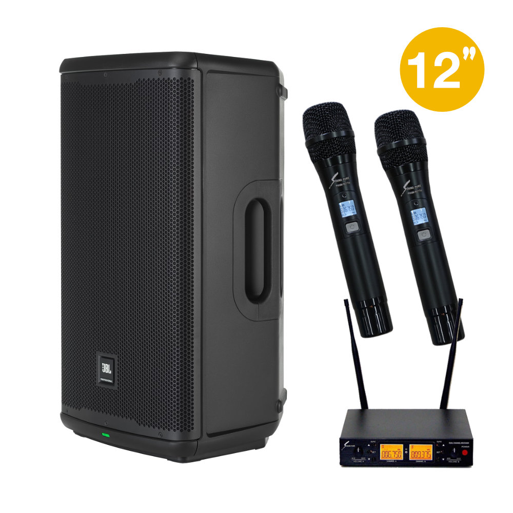 JBL パワードスピーカー EON712 SOUNDPUREワイヤレスマイク2本セット