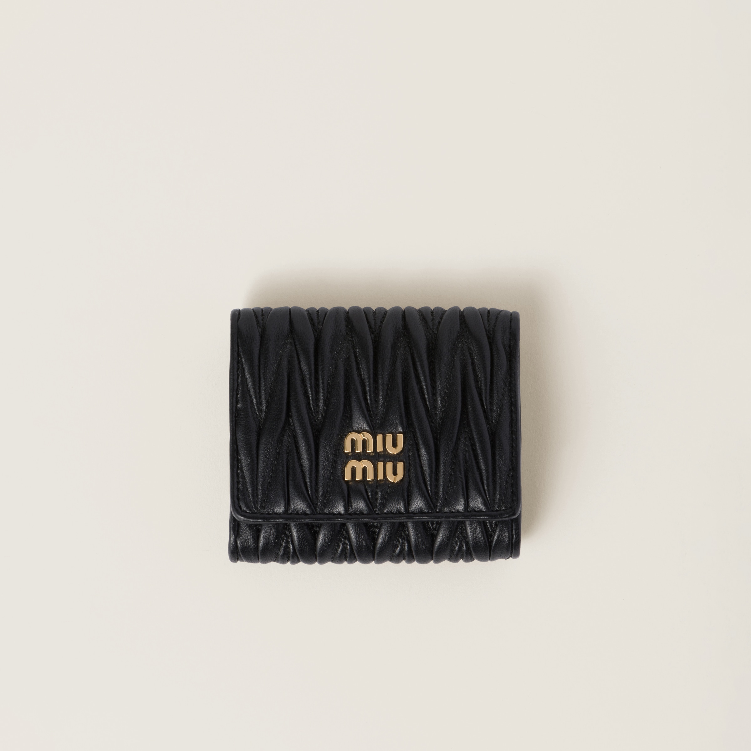 ブラック マテラッセレザー 財布 | Miu Miu