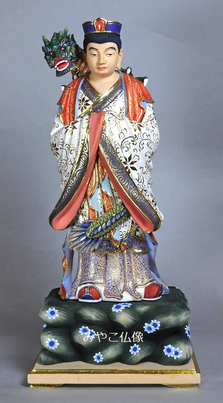 仏教美術 彩色木彫 二十八部衆像 難陀龍王像 歓喜龍王