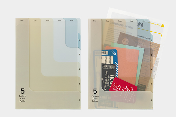 クリアファイル｜5ポケットクリアホルダー＜A4＞ ツーウェイ柄