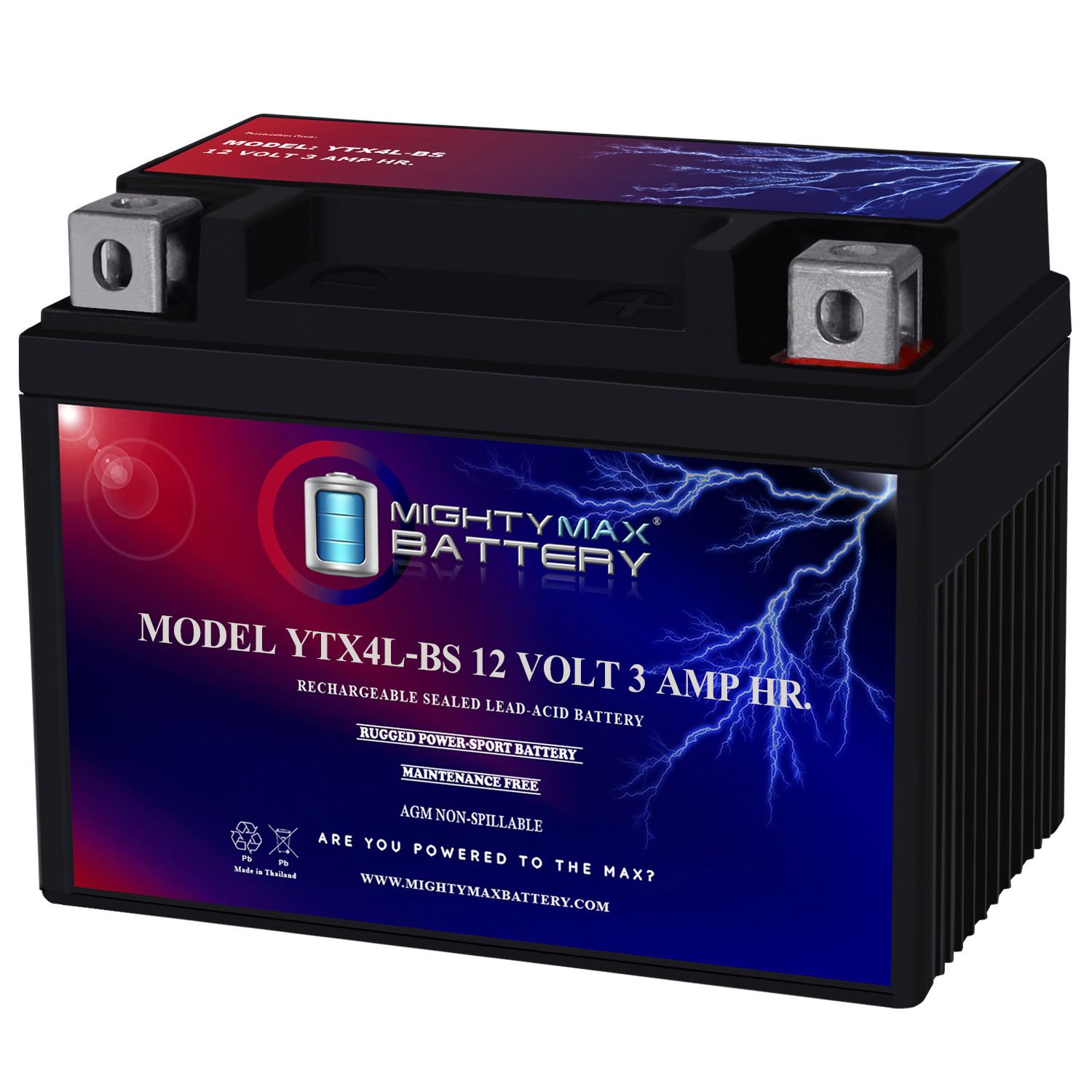 YTX4L-BS SLA Replacement Battery for Suzuki LTZ250 - MightyMaxBattery