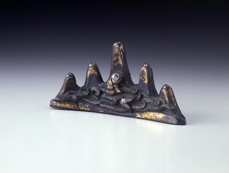 中国美術 豆青釉 太湖石 筆架(K-A724) 中国美術 豆青釉 太湖石 筆架(